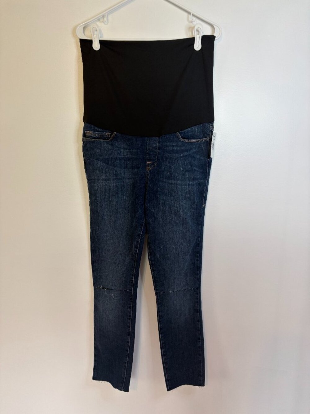 Good American Good Legs Dark Wash Cropped Maternity Jeans (NWT)